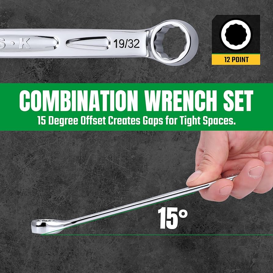 SK Combination Wrench Set, SAE 5/16